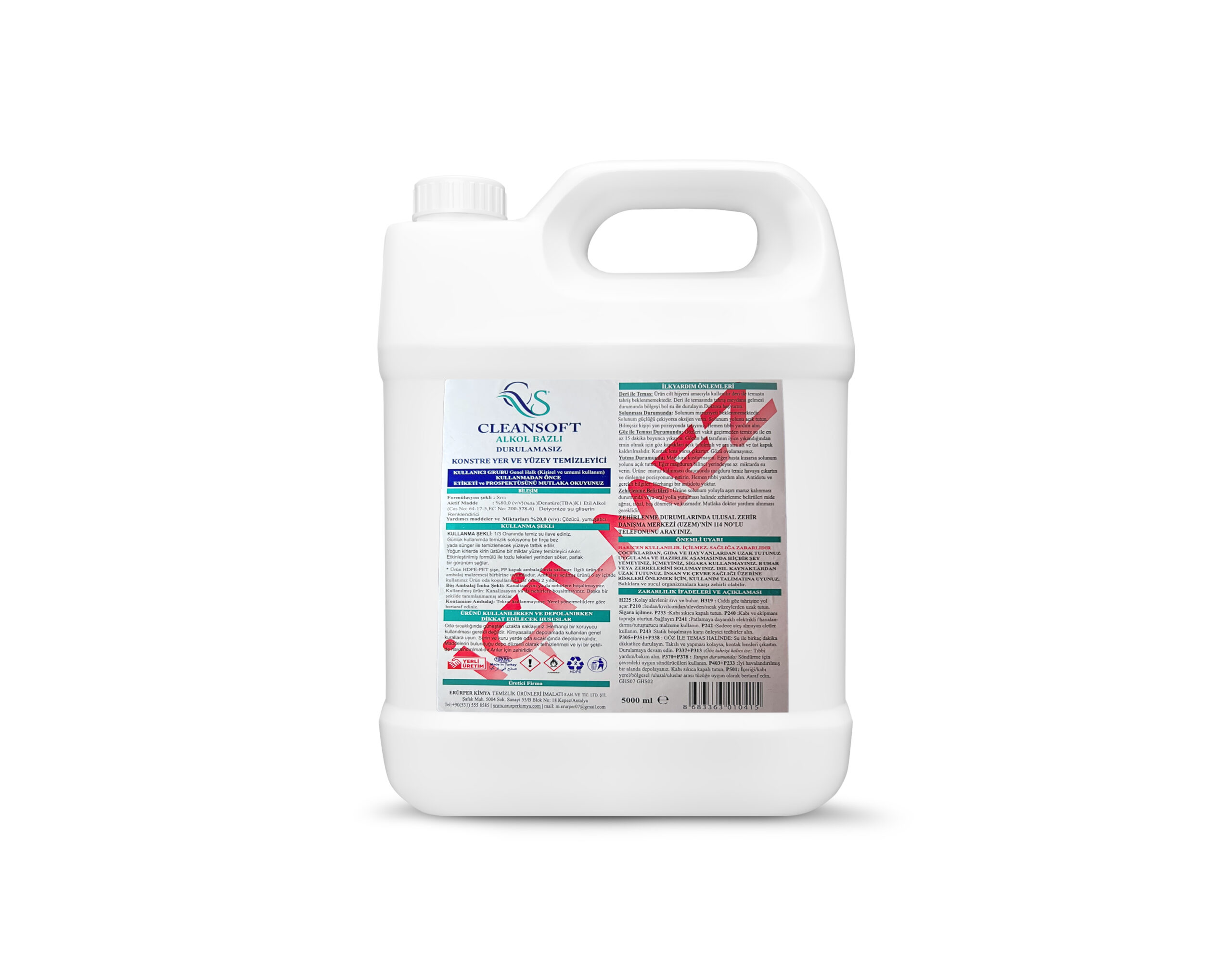 Detergent gallon bottle mockup realistic