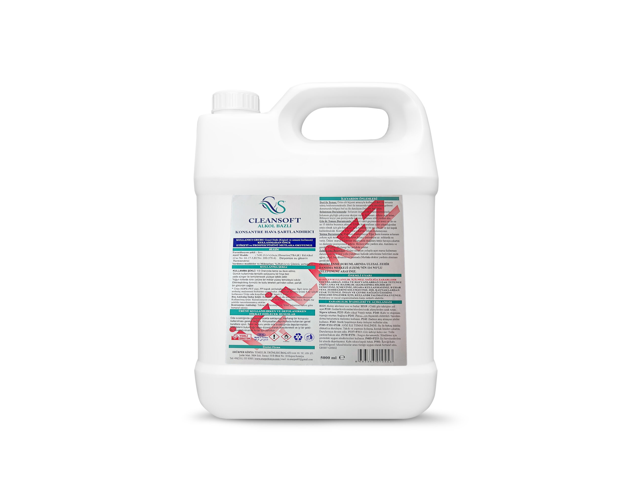 Detergent gallon bottle mockup realistic